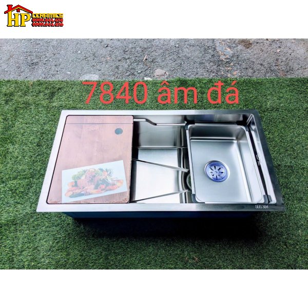 CHẬU RỬA CHÉN INOX 304 MỘT HỌC ÂM MẶT ĐÁ 7840 NHẬP KHẨU CAO CẤP GIÁ RẺ