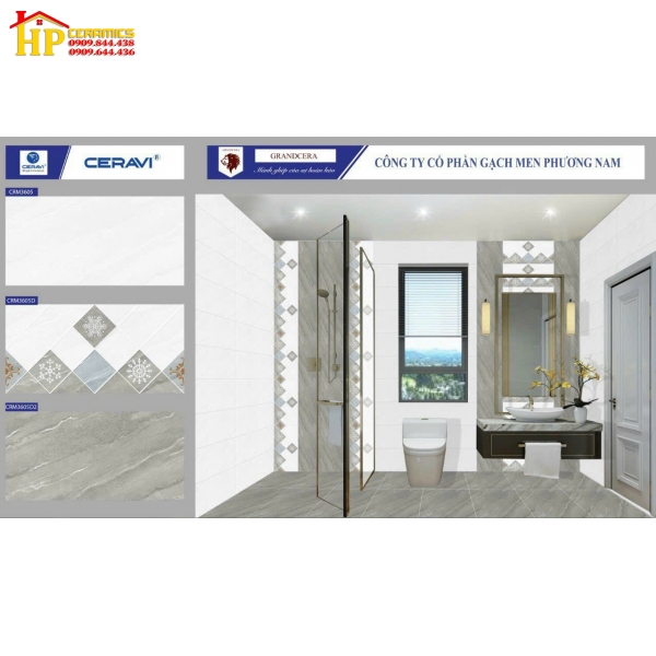 GẠCH ỐP TƯỜNG 30X60 VÂN ĐÁ XÉO 3605