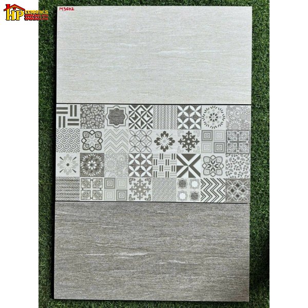GẠCH ỐP TƯỜNG 30X60 VÂN XÁM SỌC MỜ ĐIỂM HOA VĂN BÔNG CỔ ĐIỂN 3602 CAO CẤP GIÁ RẺ
