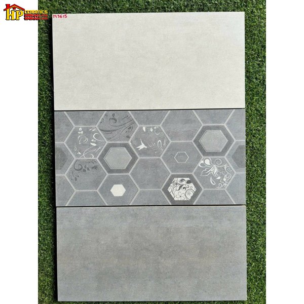 GẠCH ỐP TƯỜNG 30X60 MÀU XÁM VÂN ĐÁ ĐIỂM TỔ ONG 3615 CAO CẤP GIÁ RẺ