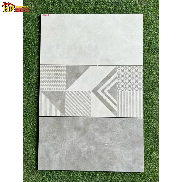 GẠCH ỐP TƯỜNG 30X60 VÂN XÁM MỜ ĐIỂM HỌA TIẾT ĐAN XEN 3616 CAO CẤP GIÁ RẺ