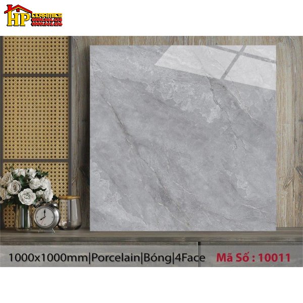 GẠCH LÁT NỀN 100X100 MÀU XÁM GHI VÂN ĐÁ  MARBLE 10011 CAO CẤP GIÁ RẺ