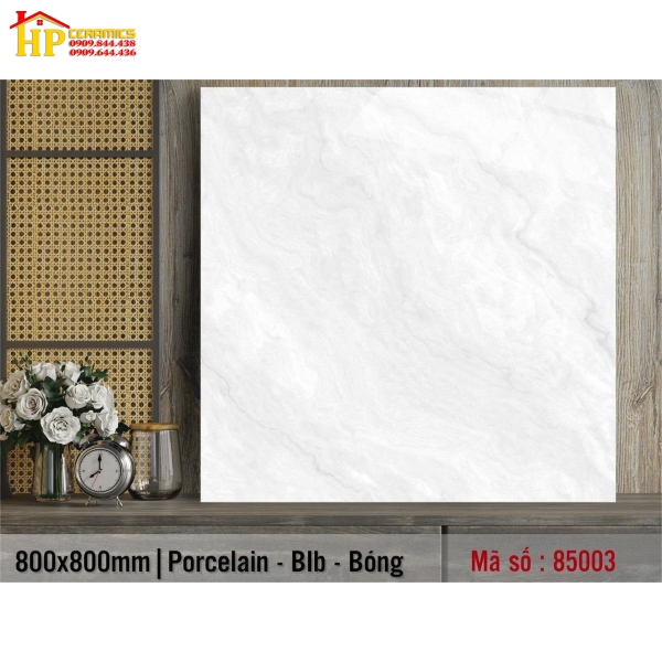 GẠCH LÁT NỀN 80X80 VÂN XÁM TRẮNG 85003