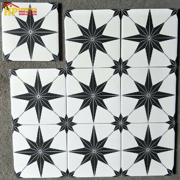 GẠCH BÔNG TRANG TRÍ 20X20HOAJ TIẾT HOA 8 CÁNH NHẬP KHẨU CAO CẤP GIÁ RẺ