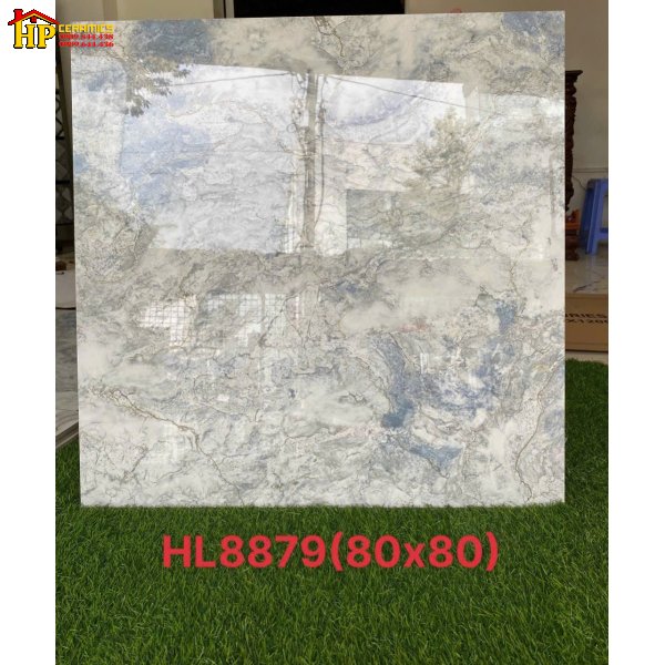 GẠCH LÁT NỀN 80X80 VÂN XÁM XANH 8879