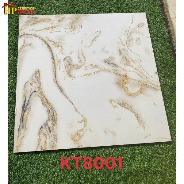GẠCH LÁT NỀN 80X80 TRẮNG VÂN NHỦ VÀNG 8001