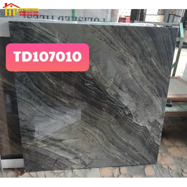 GẠCH LÁT NỀN 100X100 ĐEN VÂN XÉO 010