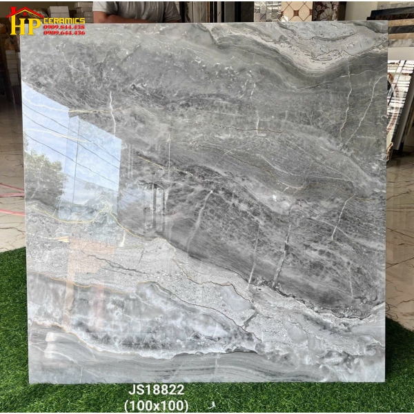 GẠCH LÁT NỀN 100X100 VÂN XÁM 8822