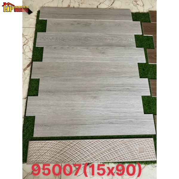 GẠCH LÁT NỀN GIẢ GỖ 15X90 VÂN GỖ XÁM TRO 95007 NHẬP KHẨU CAO CẤP