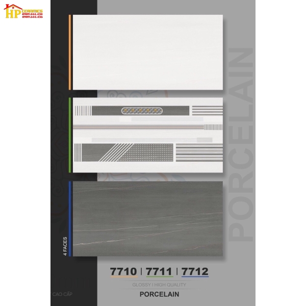 GẠCH ỐP TƯỜNG 40X80 VÂN XÁM ĐÁ  ĐIỂM SỌC 7710