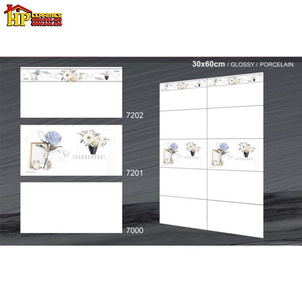 GẠCH ỐP TƯỜNG 30X60 TRẮNG TRƠN SIÊU BÓNG ĐIỂM BÓ BÔNG
