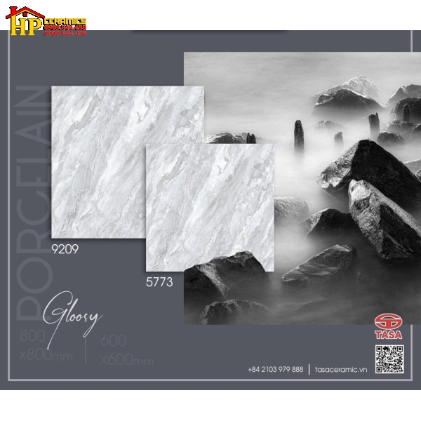 GẠCH LÁT NỀN 60X60 VÂN ĐÁ XÁM 5773