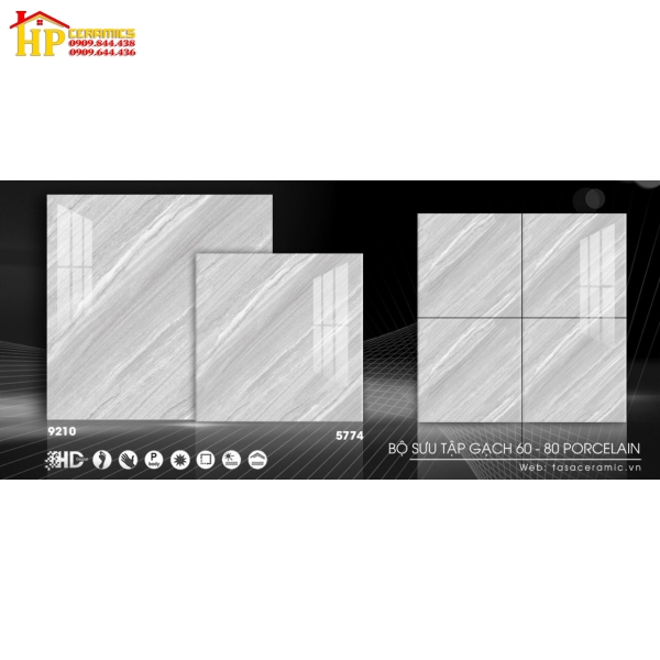 GẠCH LÁT NỀN 80X80 VÂN ĐÁ XÉO 9210