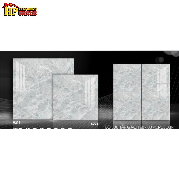 GẠCH LÁT NỀN 80X80 VÂN ĐÁ XÁM XANH 9211
