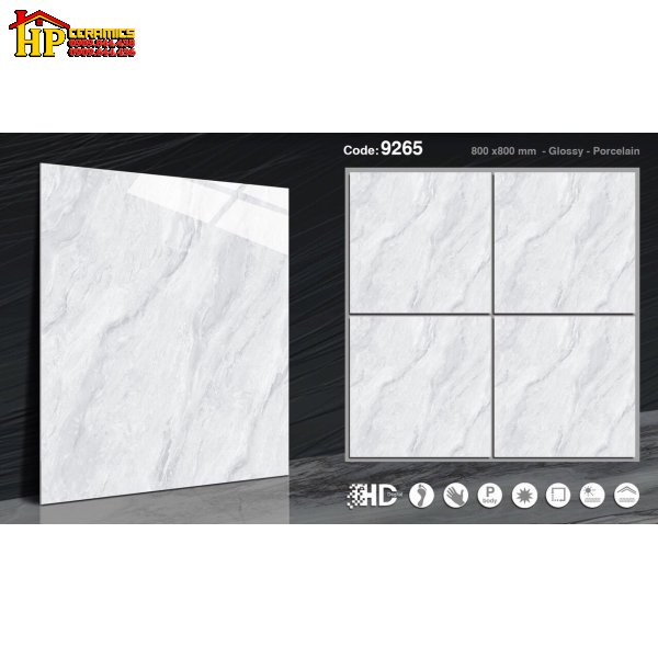 GẠCH LÁT NỀN 80X80 VÂN ĐÁ XÁM9265