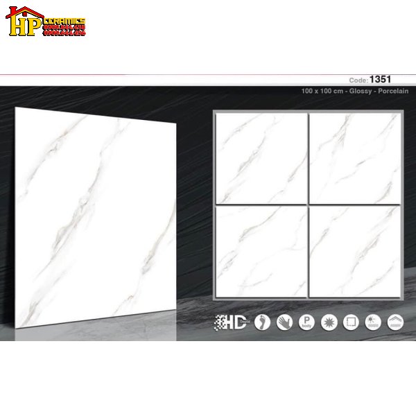GẠCH LÁT NỀN 100X100 TRẮNG VÂN KHÓI 1361