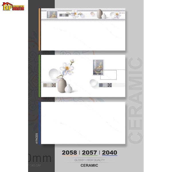 GẠCH ỐP TƯỜNG 30X60 TRẮNG VÂN KHÓI 2058