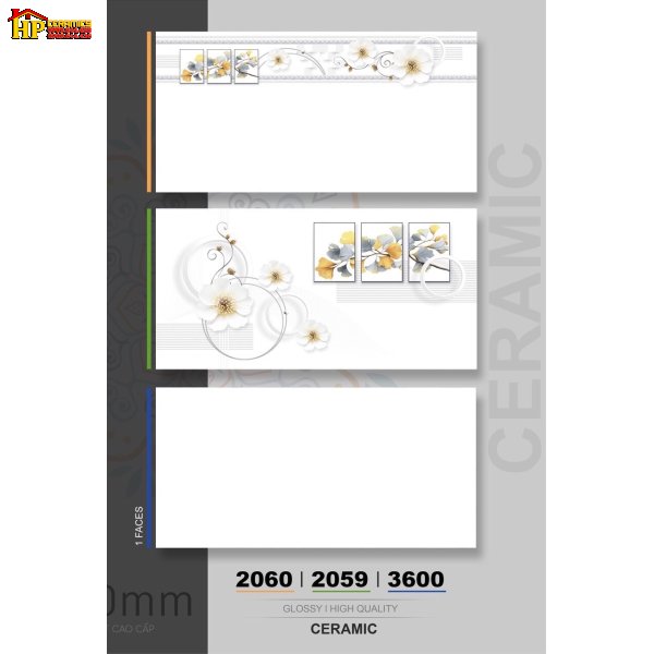 GẠCH ỐP TƯỜNG 30X60 TRẮNG TRƠN 3600