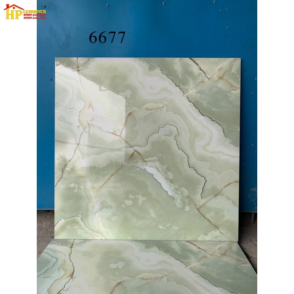 GẠCH LÁT NỀN 80X80 VÂN XANH NGỌC 6677