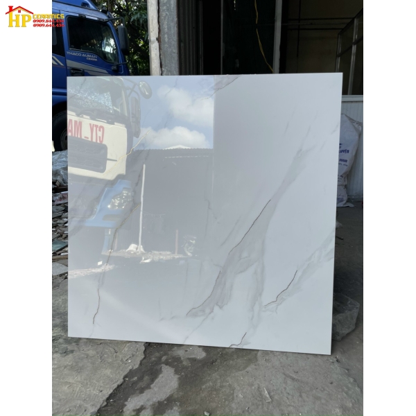 GẠCH LÁT NỀN 80X80 TRẮNG VÂN KHÓI KHẮC KIM