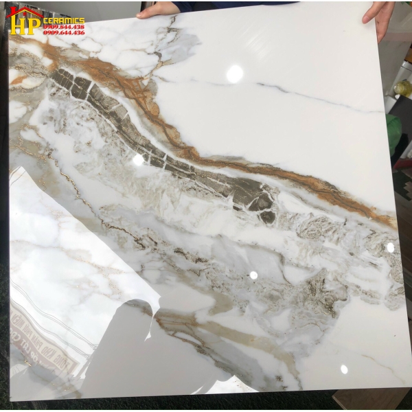 GẠCH LÁT NỀN 80X80 TRẮNG VÂN ĐÁ MARBLE