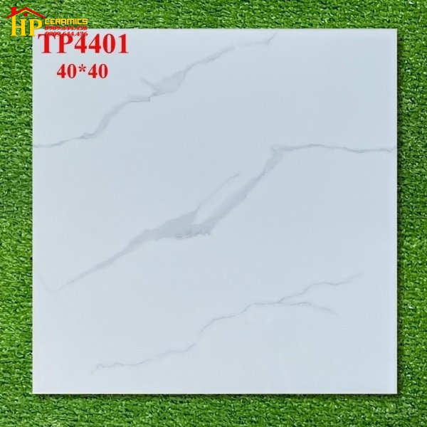 GẠCH LÁT NỀN 40X40 TRẮNG VÂN KHÓI 4401