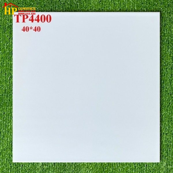GẠCH LÁT NỀN 40X40 TRẮNG TRƠN GIÁ RẺ