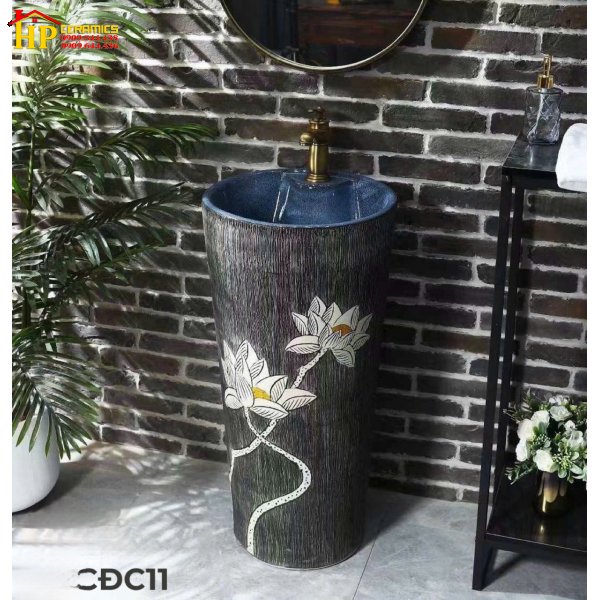 CHẬU LAVABO TRỤ SỨ MỸ THUẬT CĐC 11