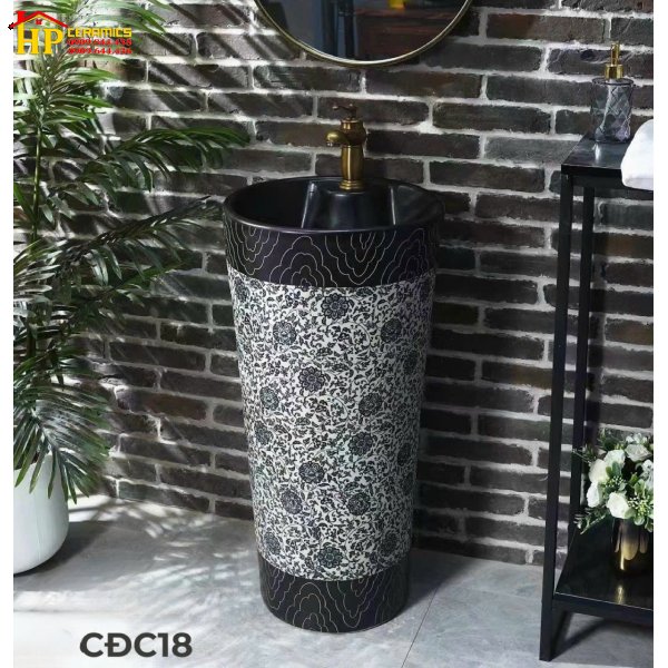 CHẬU LAVABO SỨ MỸ THUẬT TRỤ CĐC 18
