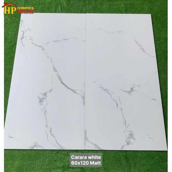 GẠCH LÁT NỀN 60X120 TRẮNG VÂN KHÓI MATT