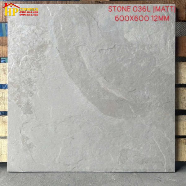 GẠCH LÁT NỀN 60X60 NHÁM VÂN ĐÁ 036 12MM