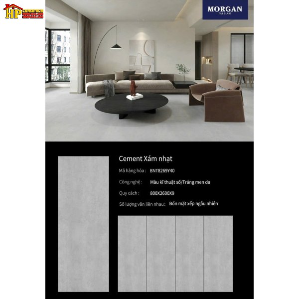 GẠCH LÁT NỀN 80X260 VÂN XÁM NHẠT CEMENT