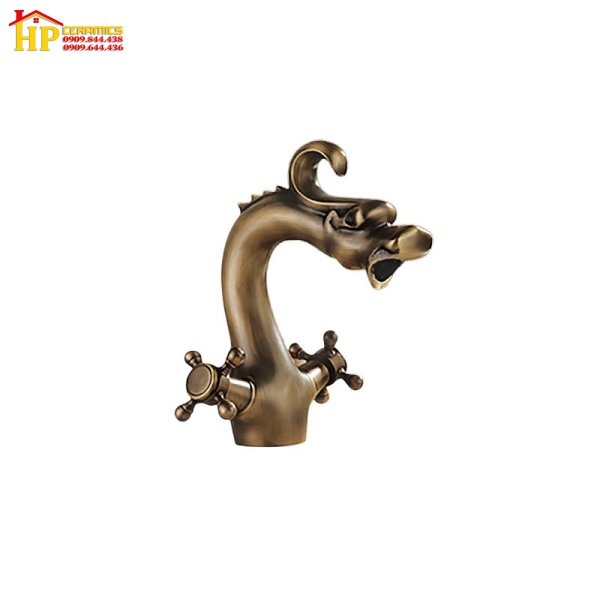 VÒI LAVABO NÓNG LẠNH ĐẦU RỒNG CỔ ĐIỂN S-10