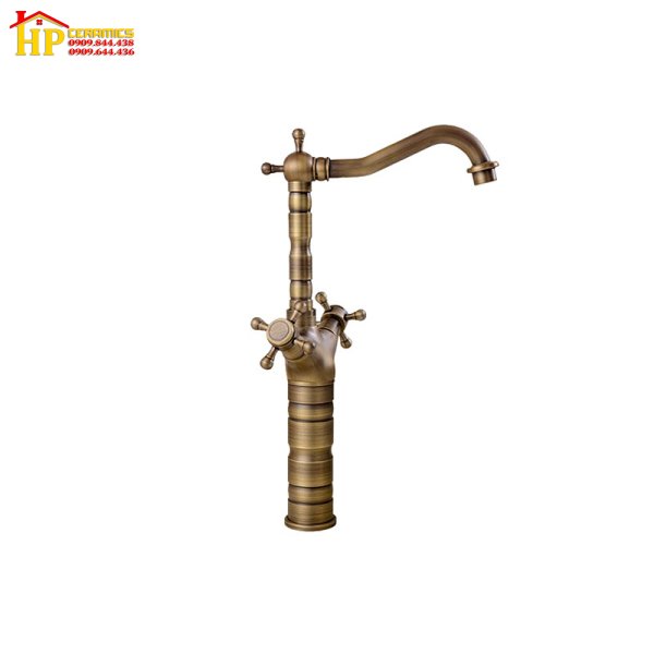 VÒI LAVABO  ĐỒNG THAU CỔ ĐIỂN S-01
