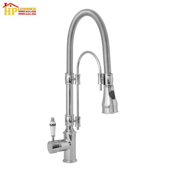 VÒI RỬA CHÉN LÒ XO NL MẠ CROME RC-09