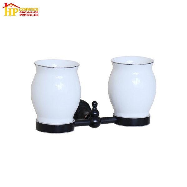 KỆ BÀN CHẢI ĐÔI SỨ CỔ ĐIỂN MẠ ĐEN