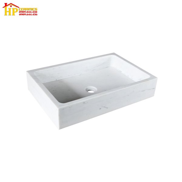CHẬU LAVABO ĐÁ TỰ NHIÊN TRẮNG SỮA L-93