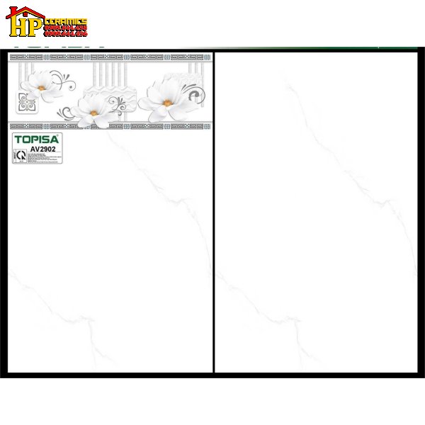 GẠCH ỐP TƯỜNG 25X40 TRẮNG VÂN KHÓI ĐIỂM BÔNG CÚC 2902