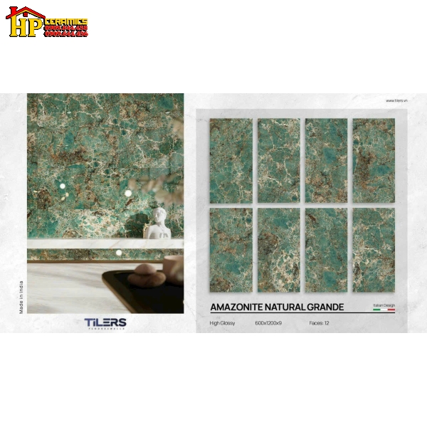 GẠCH LÁT NỀN 60X120 VÂN ĐÁ MARBLE XANH NGỌC