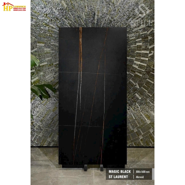 GẠCH LÁT NỀN 80X160 ĐEN VÂN KIM LOẠI CAO CẤP