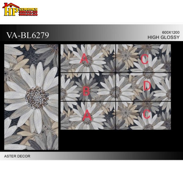 GẠCH LÁT NỀN 60X120 ĐIỂM BÔNG 6279