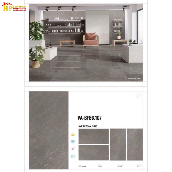GẠCH LÁT NỀN 80X160 VÂN ĐÁ MARBLE 107