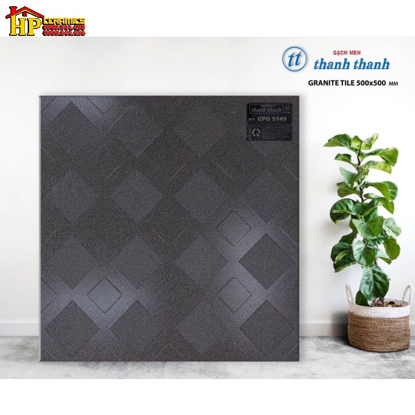 GẠCH LÁT NỀN 50X50 ĐÁ ĐỒNG CHẤT ĐEN Ô VUÔNG NHỎ 5149