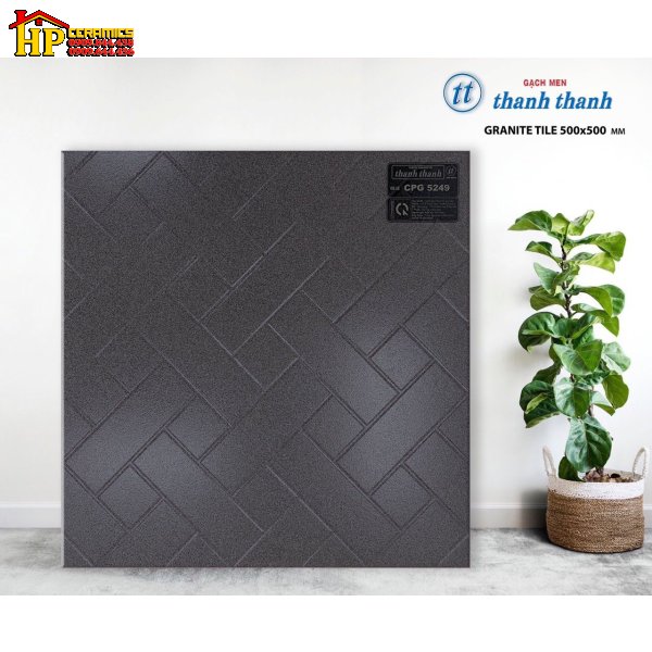 GẠCH LÁT NỀN 50X50 ĐÁ ĐỒNG CHẤT MÀU ĐEN CHŨ NHẬT ĐAN NHAU