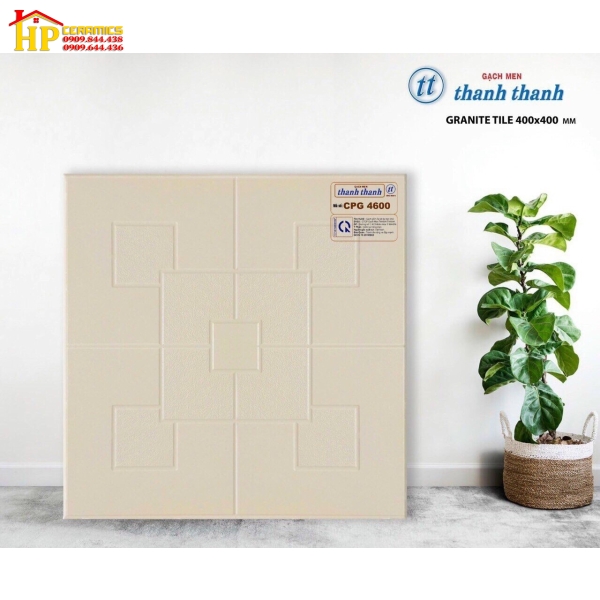 GẠCH LÁT NỀN 40X40 NHÁM KEM Ô VUÔNG 