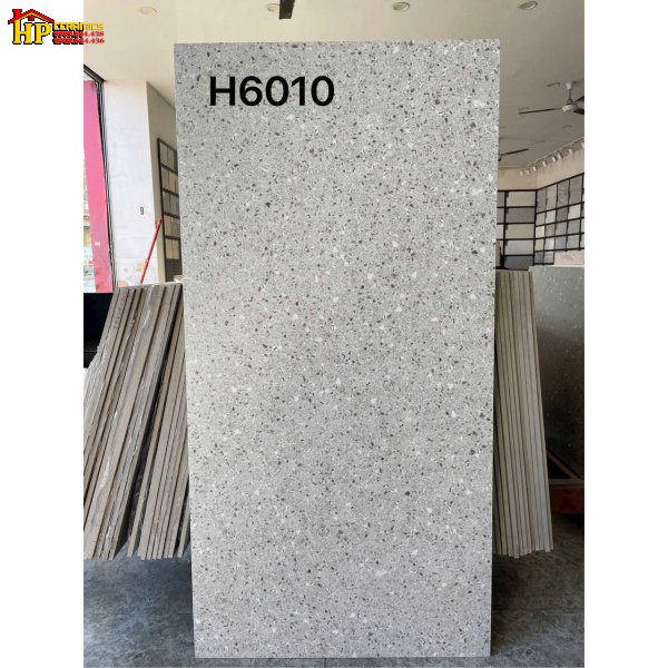 GẠCH LÁT NỀN 60X120 VÂN ĐÁ MÀI TERRAZZO MÀU XÁM 6010