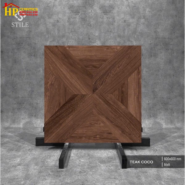 GẠCH LÁT NỀN 60X60 GIẢ GỖ TEAK COCO