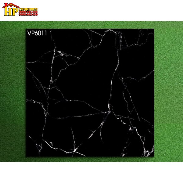 GẠCH LÁT NỀN 60X60 ĐEN VÂN TRẮNG 6011