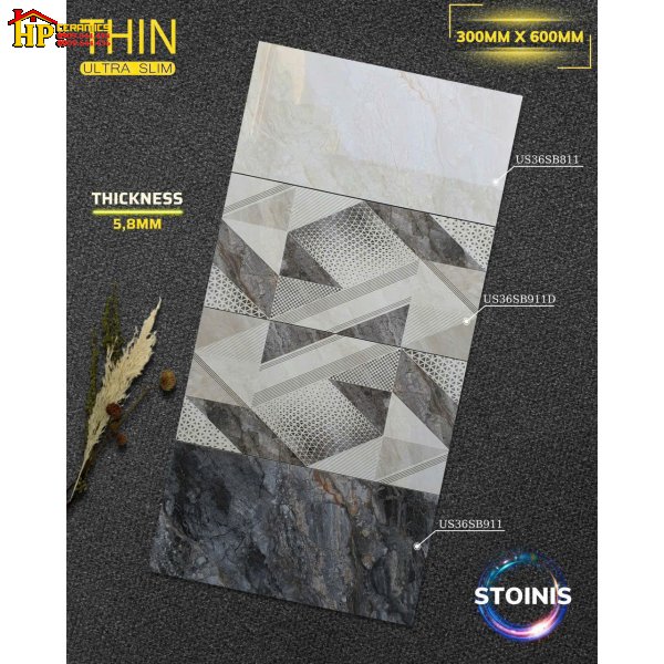 GẠCH ỐP TƯỜNG 30X60 SIÊU MỎNG BÓNG VÂN ĐÁ XÁM MARBLE ĐIỂM HIỂU ỨNG CÁ TÍNH