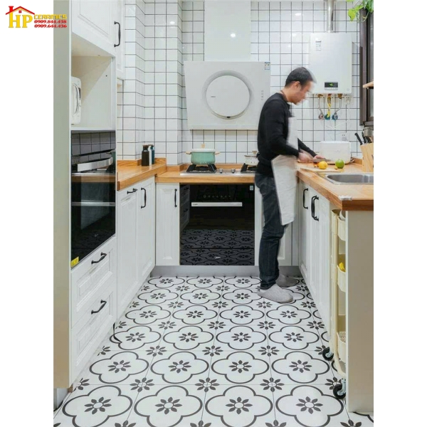 GẠCH ỐP LÁT 30X30 TRANG TRÍ BÔNG ĐEN CAO CẤP NHẬP KHẨU